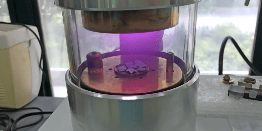 sputter coating in a lab