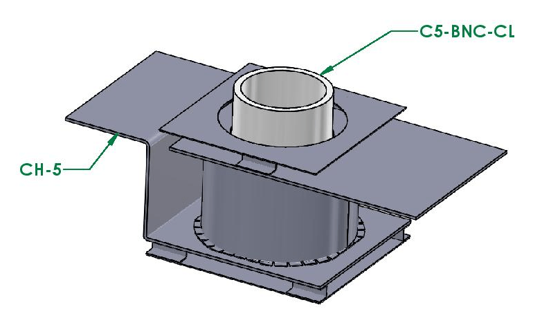 Crucible heater with CH-5 and C5-BNC-CL